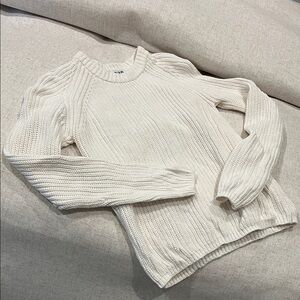 525 America Ivory Knit Crew Neck Sweater
